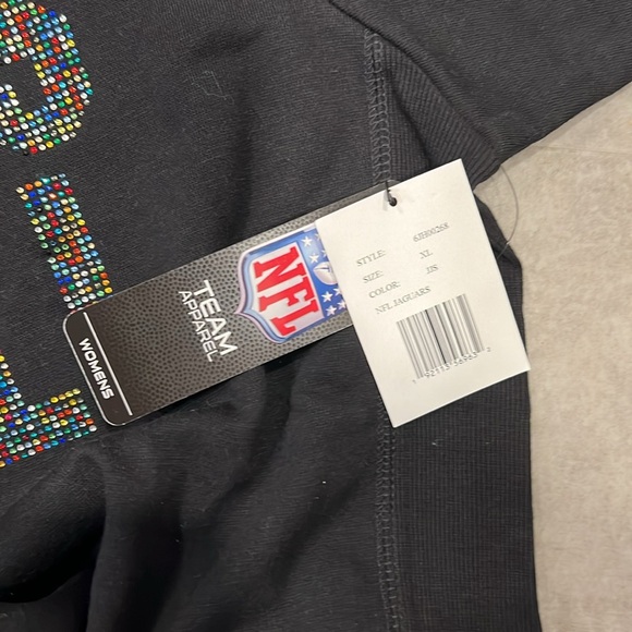 Women's G-III Sports Carl Banks Black Jacksonville Jaguars Bling Sweatshirt XL - Picture 6 of 6